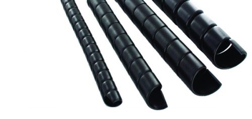 1/8″ spiral loom tubing -black