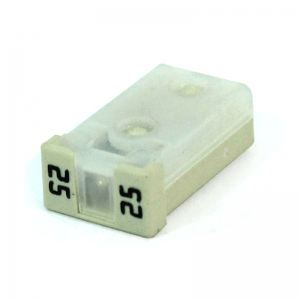 25 Amp MCase Cartridge Style Female Fuse 2.8mm – time delay (White)