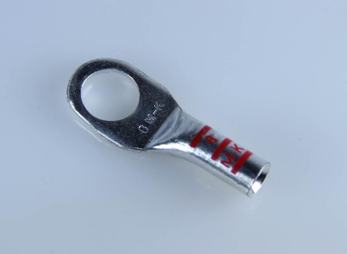 8 gauge , 1/2" stud heavy duty power lugs - red