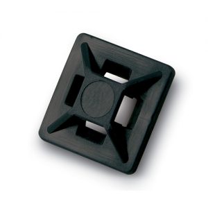 Standard 4-way Adhesive Mounting Base, 3/4″ sq, Black