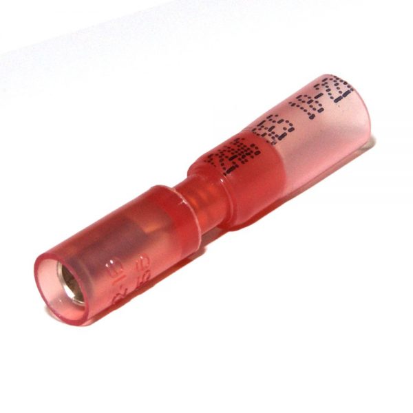 Female Shrink Tube Bullet Terminal, .176″, 22-18 Ga