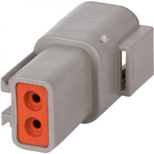 DTP04-2P – DTP SERIES – 2 PIN RECEPTACLE HOUSING-GRAY