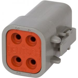 DTP06-4S-DTP Series- 4 pin socket plug housing-gray