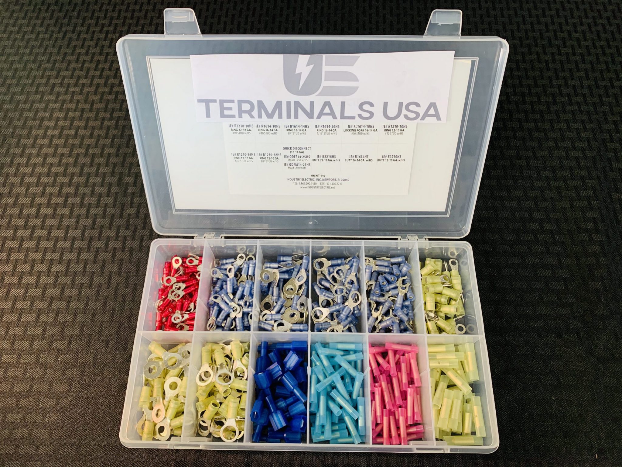 Terminal kit 240 piece nylon insulated terminals Industry Electric