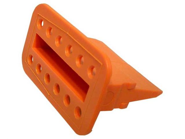 Deutsch W12S Wedgelock, Orange, fits DT Series 12-way Plugs