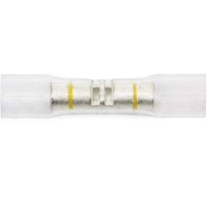 Heat Shrink & Crimp Window  ( Clear-View) Butt Connector, 12-10 Ga