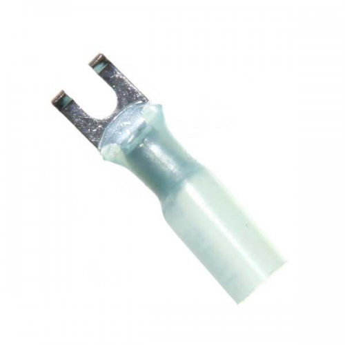 16-14 GA Flanged Spade Terminal, Heat Shrink Insulated, #10 Stud