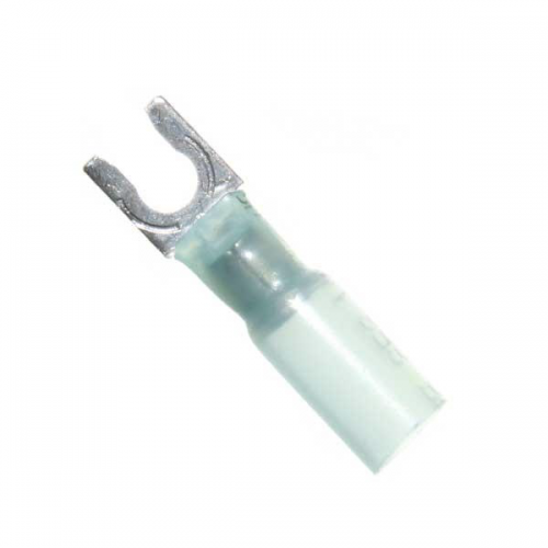 16-14 GA Locking (Snap) Spade Terminal, Heat Shrink Insulated, #10 Stud