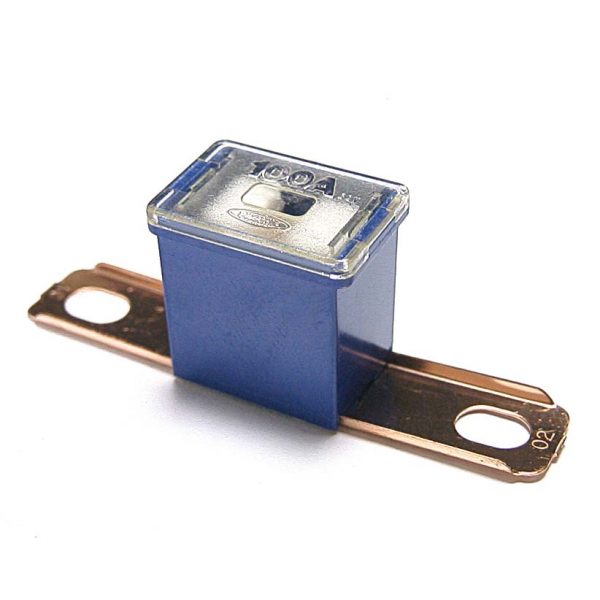 100 amp bolt-on Cartridge style fuse ( Blue)