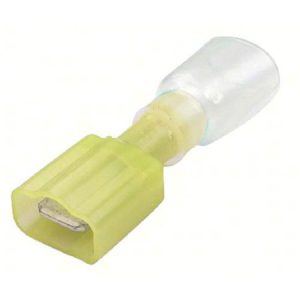 Heat Shrink Push-on Terminal, Male, .250″, 12-10 Ga