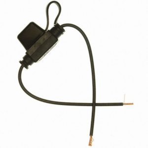 16 gauge in-line MINI fuseholder with cap ( black)