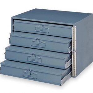 4 drawer metal holding drawers- small slide racks with boxes